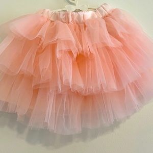 Girl’s Blush Pink Ruffled Tutu/Tulle Skirt